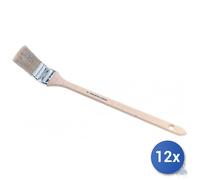 12x Pincel Maurer Para Radiadores Pura Cerda Mango De Madera Mm 20