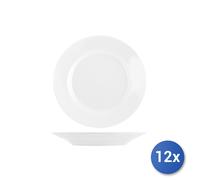 12x Platos De Porcelana Tivoli Blanca Fruta 20Cm