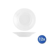 12x Platos Hondos De Porcelana Tivoli Bianco Para Mesa Fondi 23,5