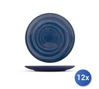 12x Platos Pisos H&h Azul de Cerámica Con Dimensiones De CM 27x27x3