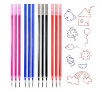 12x Recambios Boligrafos Borrables,Compatibles con Legami, Punta de 0,7mm,Altura 13cm,Bolígrafo roller borrable,Tinta termosensible,Recambio reemplazable (Multicolor)