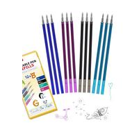 12x recambios borrables compatibles con Legami, altura 13 cm, punta de 0,7 mm, tinta termosensible, juego de recarga de bolígrafo de gel borrable para notas de colores/bocetos/planificación