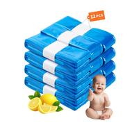 12x Recambios Papelera Pañales Bebé 12x 4,5m Cubos de Arena Recambios compatible con Tommee Tippee Angelcare LitterLocker LitterGenie Recambios Cassettes de Recambio(Olor a Limón)