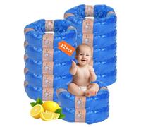 12x Recambios Papelera Pañales Bebé 12x 4,5m Cubos de Arena Recambios Compatible con Tommee Tippee Angelcare LitterLocker LitterGenie Recambio Cassettes de Recambio(Limón-Azul)