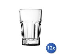12X Vasos De Vidrio Modelo Casablanca, 36Cl, Transparente, Alto