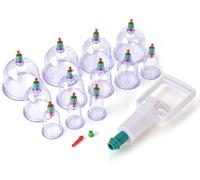12x ventosas, juego de ventosas de terapia biomagnética china tradicional Juego de ventosas de vacío extraíble para el hogar/Juego de ventosas médicas de masaje chino Aguja de succión