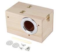 12x12x19.5 cm Wooden Bird House Pet Breeding Box Wooden Bird Nest Breeding Box Warm Incubator Box Solid Moisture Proof Belt Bracket Outdoor Garden Decoration Accessories