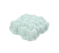 12x12x4.7in Nordic Throw Pillow, Solid Color Square Woven Cushion, Sofa Lumbar Pillow Plush Pillow Decorative Bay Window Home Cushion-Cyan