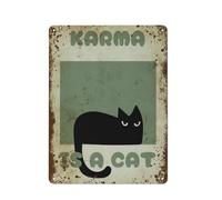 12x16 pulgadas Karma Is A Cat, divertida decoración de pared para el hogar