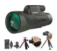 12x56 HD Telescopio Monocular de Alta Potencia para Adultos con Adaptador para Smartphone, Telescopio Monocular de Alta Potencia con Visión Clara con Poca Luz