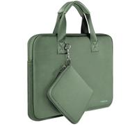 13 13,3 13,5 Maletín Impermeable de Neopreno Elástico con Bolsillo para Accesorios, Compatible con MacBook Air/Pro 13", XPS 14 13, Surface Laptop 13,5" Funda Protectora Bolso,Verde Matcha