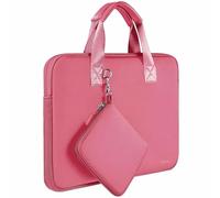 13 13,3 13,5 Maletín Impermeable de Neopreno Elástico con Bolsillo para Accesorios, Compatible con MacBook Air/Pro 13", XPS 14 13, Surface Laptop 13,5" Funda Protectora Bolso,Rojo Rosa