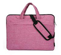 13/14 / 15.6 Pulgadas Maletín para computadora portátil Bolso Bandolera Bolsos de computadora Mensajero a Prueba de Agua Mujeres Hombre Manija, Rosa, 13 Pulgadas;