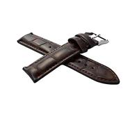 13/14/17/18/19/20mm Hombres Vintage Pin Broche Anti-sudor Cuero de vaca Reloj de cuarzo Correa de reloj con herramientas de instalación, 13mm