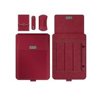 (13 14inch, Red) Laptop Sleeve Bag 4 In 1 Laptop Stand Case With Cable Strap & Mouse Pa