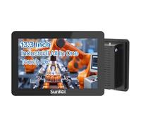 13.3 inch Embedded Industrial Panel PC, 10 Point Capacitive 1920*1080 Touch Screen, VESA Bracket, Win 10 Computer for Automation, HDMI, 2xLAN, 4xUSB, 6xRS232, VGA (I5-3210M,8GB-DDR3 RAM 256GB SSD)