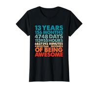 13 Años 156 Meses De Ser Impresionante 13 Cumpleaños Adolescente Camiseta gráfica económica, Mujer, Negro, XL