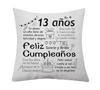 13 Años Cumpleaños Regalos para Mujeres Hombres Inspirador Funda de Cojín Regalos de Cumpleaños para Chicas Chicos Feliz Cumpleaños Regalo para Hijos Hijas Amigas Padres Abuelos (13)