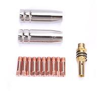 13 boquillas de soldadura MB-15AK para soldadura de arco de argón de 0,6/0,8/0,9/1,0/1,2 mm, punta de contacto para soplete de soldadura MIG MAG 15AK MIG MAG, soplete de soldadura para soldadura (1 mm
