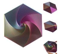 13 cm Fractal Fidget Hexagon - Juguete Hexagonal de Impresión 3D, Fidget Toy Hexagonal, Juguetes Sensoriales en Espirales, Juguetes Antiansiedad y Alivio del Estrés para Niños y Adultos (Púrpura)