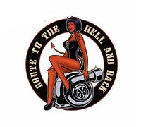 13 cm para SPARK PLUG PIN UP GIRL Funny Car Sticker adecuado para cualquier plano y