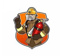 13 cm x 11,3 cm para gráficos de extintor de incendios pegatinas de coche personalidad parabrisas pared puerta alta