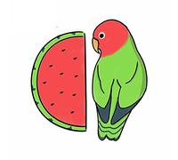 13 cm x 12,3 cm para Watermelon The Lovebird Car Stickers y calcomanías Creative Snowboard Scratch
