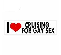 13 cm x 3,1 cm para I Love Cruising para Gay Sex Sign pegatinas de vinilo para coche