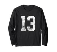 13 Cool Angustised Birthday Lucky Number Player 13 Thirteen Manga Larga