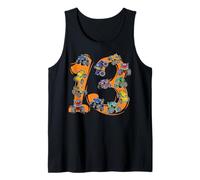 13 Cumpleaños Monster Truck 13 Años Joven Salvaje Trece Boy Camiseta sin Mangas