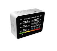 13 en 1 Tuya Intelligent Air Quality Monitor Interior, Detector de CO2 portátil, admite la función de Alarma de Control de Aplicaciones remotas con probador de Calidad del Aire (Blanco)