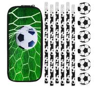 13 Estuche de lápices de Fútbol,Lápices de Fútbol de Madera,Divertidas Borradord Futbol,Lápices de Fútbol,Fútbol para Lápiz Regalos de Fiesta,Escolar Infantil Niños Alumnos Papelería Cumpleaños