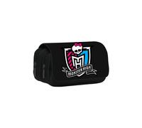 (13)Estuche para lápices Monster High con cubierta desmontable y doble capa para estudiantes
