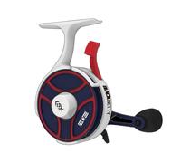 13 FISHING - Freefall Ghost Maverick - Carrete de Pesca en Hielo en línea - Color Rojo, Blanco y Azul - Recuperación de Mano Derecha - BBFFGWUSA-2.5-RH