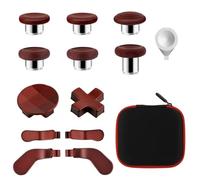 13 in 1 Component Pack Kit for Xbox Elite Series 2 Controller Metal Thumbsticks Replacement for Elite Series 2 Accessories Compatible with Xbox Elite Wireless Controller Series 2 Core (Dark red)