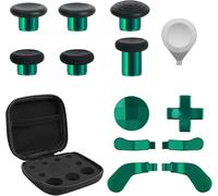 13 in 1 Juego de llaves Magnéticas de Repuesto para Xbox Elite Controller Serie 2, Incluye 6 Joysticks, 4 Remos, 2 Almohadillas en D, 1 Herramienta de Ajuste (Verde)