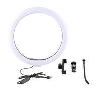 13 Inch LED Ring Light with Phone Holder USB Plug Adjustable Brightness Soft Light for Live Streaming Selfie Photography Video Studio Lighting