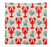 13 Inch Paper Luncheon Napkins, 20 Maine Lobster Design Printed Napkins - 3-Ply, Textured Edges, Gray Paper Decorated Napkins, Soft And Strong, For Parties Or Catering Events - Restaurantware