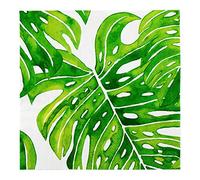 13 Inch Paper Luncheon Napkins, 20 Tropical Leaves Design Printed Napkins - 3-Ply, Textured Edges, White Paper Decorated Napkins, Soft And Strong, For Parties Or Catering Events - Restaurantware