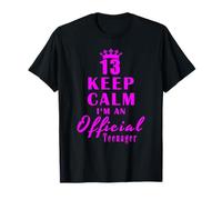 13 Keep Calm I'm An Official Teenager 13º Cumpleaños Camiseta