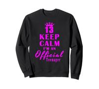 13 Keep Calm I'm An Official Teenager 13º Cumpleaños Sudadera
