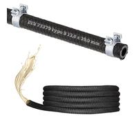 (13 mm) 1 metro de manguera de gasolina manguera de aceite diesel manguera de combustible para gasolina, combustible diésel (NBR DIN-73379-B)-(2 x W1 Mini abrazaderas) (interior 13,0 mm/exterior 19,0