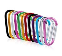 13 mosquetones con anilla en D, mosquetones de resorte, de aleación de aluminio, mosquetones de camping, pequeños clips de llavero sin bloqueo para camping, senderismo, viajes, mochila de pesca