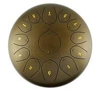 13 Notas Tambor De La Lengua De Acero De 12 Pulgadas, Clave C Tambor De Chakra, Para Acampar, Yoga, Meditación, Musicoterapia, Bolsa De Viaje Acolchada, Mazasteras, Etiqueta Tónica (Color : Brass)