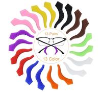 13 pares de soportes de gafas antideslizantes de silicona para gafas,almohadillas para los oídos,ganchos para gafas de sol,gafas nano niños,multicolor silicona para gafas,L