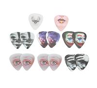 13 Pas para Guitarra, Pas de Guitarra de Celuloide Medianas con Caja, Accesorios para Instrumentos (figura