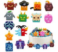 13 Pcs Bl-Ox Fruits Adornos de Tartas, Decoración para Tarta Dibujos Animados, Mini Figures de Decoración Muñecos de Juguete para Tartas Fanáticos de la Película Regalos Coleccionables