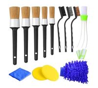 13-Piece Car Cleaning Brush Set, Auto Detailing Tools For Interior, Exterior, Wheel, Leather Care, Scratch- Vehicle Brushes, Deep Cleaning Kit For Cars, Trucks, SUVs, Soft Yet Firm