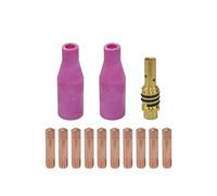 13 piezas 15Ak Mig accesorios de soplete de soldadura para boquilla de cerámica de gas, punta de contacto de 0,6 a 1,2 mm con 10 puntas, 1 soporte, 2 componentes de cerámica compatibles con equipos de