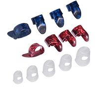 13 piezas de accesorios para guitarra, incluyendo 8 piezas de púas para pulgar celuloide 5 piezas de protectores de de